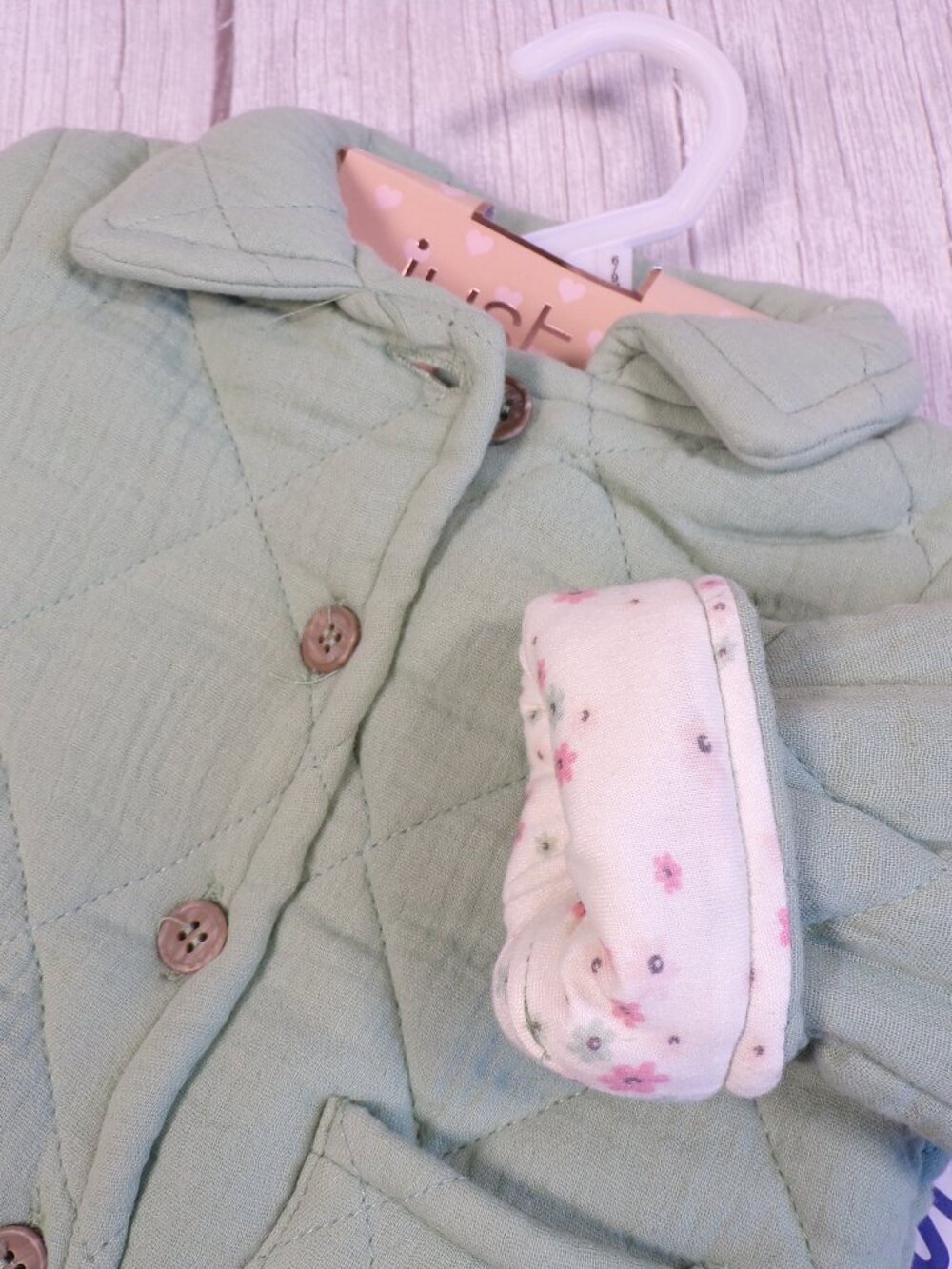 NWT Just Lizzy 2-Piece Quilted Girls' 6-9 Months Outfit in Sage